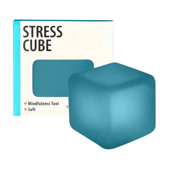 Adaptive Stress Relief Squeeze Cube, Blue, Soft Sensory Stress Relief Tools - Fun Novelty Gift for Holiday Festivals