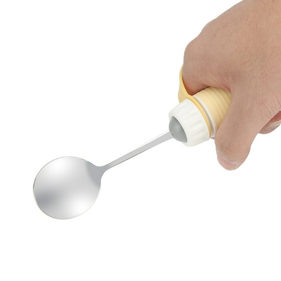 Adaptive Utensils for Arthritis,Disabled Patient Elder Utensil Removable Flexible Rotating Eating Tablewares, Adaptive Utensil Easy Grip Eating Aids for Older [Spoon]