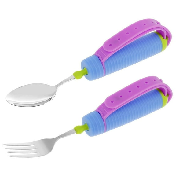 Adaptive Utensils Weighted Cutlery, Ergonomic Handle for Arthritis, Adjustable Angle Swivel, Stainless Steel Eating Aid, Hand Mobility Support, Topliu