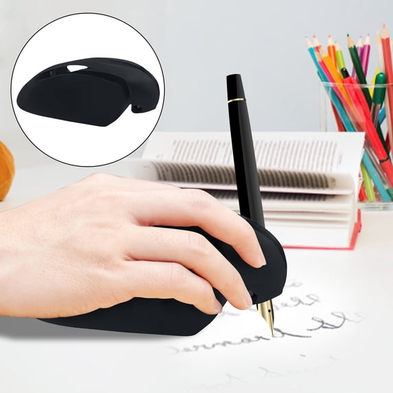 Adaptive Writing and Drawing Aid for Individuals with Limited Mobility, Weighted Pen Holder Grip for Hand Support, Ergonomic Assisted Writing Tool A#053 Black