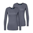 thumbnail image 1 of Adar 2 Pack Womens Comfort Long Sleeve T-Shirt/Underscrub Tee, 1 of 4