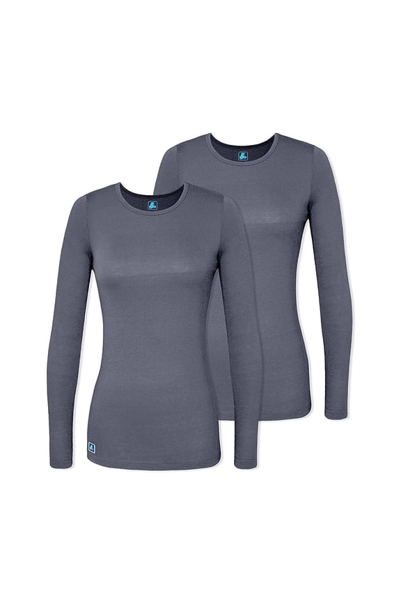 2 Pack Womens Comfort Long Sleeve T-Shirt/Underscrub Tee
