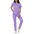 thumbnail image 1 of Adar Active Classic Scrub Set For Women - Crossover Top and Multi Pocket Pants, 1 of 7