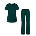 thumbnail image 1 of Adar Active Classic Scrub Set For Women - Crossover Top and Multi Pocket Pants, 1 of 4