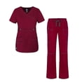 thumbnail image 1 of Adar Active Classic Scrub Set For Women - Crossover Top and Multi Pocket Pants, 1 of 4