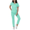 thumbnail image 1 of Adar Active Classic Scrub Set For Women - Crossover Top and Multi Pocket Pants, 1 of 7