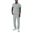 thumbnail image 1 of Adar Addition Go-Basic Scrub Set For Men - Classic V-Neck Scrub Top & Cargo Scrub Pants - A9300 - Silver Gray - 3X, 1 of 7