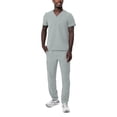 thumbnail image 1 of Adar Addition Go-Basic Scrub Set For Men - Classic V-Neck Scrub Top & Cargo Scrub Pants - A9300 - Silver Gray - L, 1 of 7