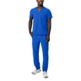 thumbnail image 1 of Adar Addition Go-Basic Scrub Set For Men - Classic V-Neck Scrub Top & Cargo Scrub Pants - A9300 - Royal Blue - XS, 1 of 7
