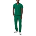 thumbnail image 1 of Adar Addition Go-Basic Scrub Set For Men - Classic V-Neck Scrub Top & Cargo Scrub Pants - A9300 - Hunter Green - M, 1 of 7