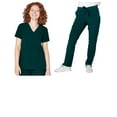 thumbnail image 1 of Adar Addition Go-Basic Scrub Set For Women - Slim V-Neck Scrub Top & Skinny Cargo Scrub Pants - A9200 - Dark Teal - M, 1 of 7