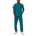 thumbnail image 1 of Adar Addition Go-Everyday Scrub Set For Men - Stylish Scrub Top & Cargo Scrub Pants - A9800 - Caribbean Blue - S, 1 of 7