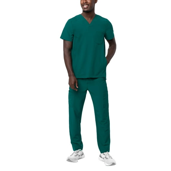 Adar Addition Go-Everyday Scrub Set For Men - Stylish Scrub Top & Cargo Scrub Pants