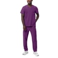 thumbnail image 1 of Adar Addition Go-Everyday Scrub Set For Men - Stylish Scrub Top & Cargo Scrub Pants - A9800 - Eggplant - L, 1 of 7