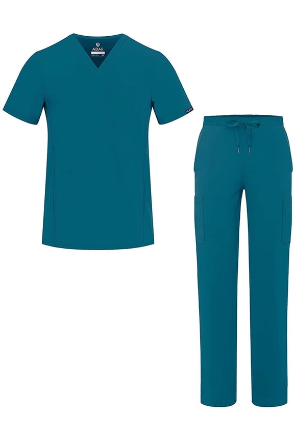 Addition Go-Everyday Scrub Set For Men - Stylish Scrub Top & Cargo Scrub Pants