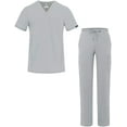 thumbnail image 1 of Adar Addition Go-Everyday Scrub Set For Men - Stylish Scrub Top & Cargo Scrub Pants - A9800 - Silver Gray - S, 1 of 7