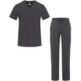 thumbnail image 1 of Adar Addition Go-Everyday Scrub Set For Men - Stylish Scrub Top & Cargo Scrub Pants - A9800 - Pewter - S, 1 of 7