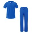 thumbnail image 1 of Adar Addition Scrub Set for Men - Classic V-Neck Scrub Top & Cargo Scrub Pants - A9300 - Royal Blue - XXS, 1 of 7