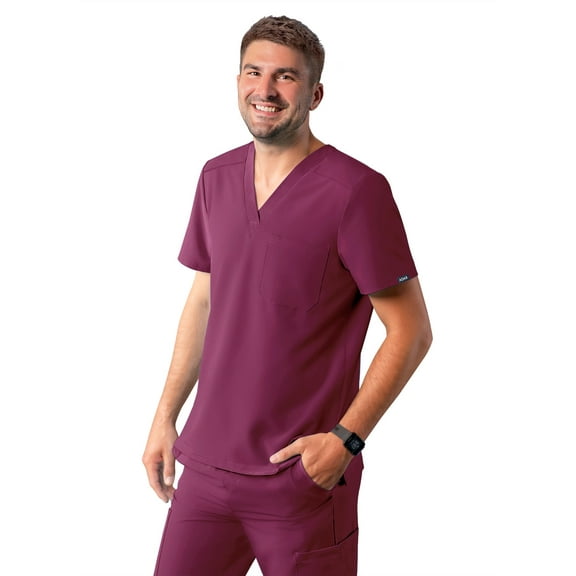 Adar Addition Scrubs For Men - Classic V-Neck Scrub Top