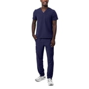 Adar Addition Scrubs For Men - Classic V-Neck Scrub Top