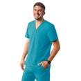 thumbnail image 1 of Adar Addition Scrubs For Men - Classic V-Neck Scrub Top - A6006 - Teal Blue - S, 1 of 7