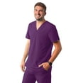 thumbnail image 1 of Adar Addition Scrubs For Men - Classic V-Neck Scrub Top - A6006 - Eggplant - 2X, 1 of 7