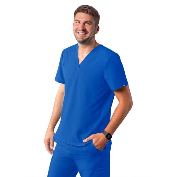 Adar Addition Scrubs For Men - Classic V-Neck Scrub Top - A6006 - Royal Blue - L