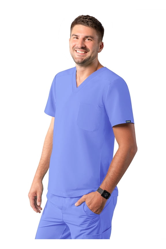 Addition Scrubs For Men - Modern Multi Pocket V-Neck Scrub Top