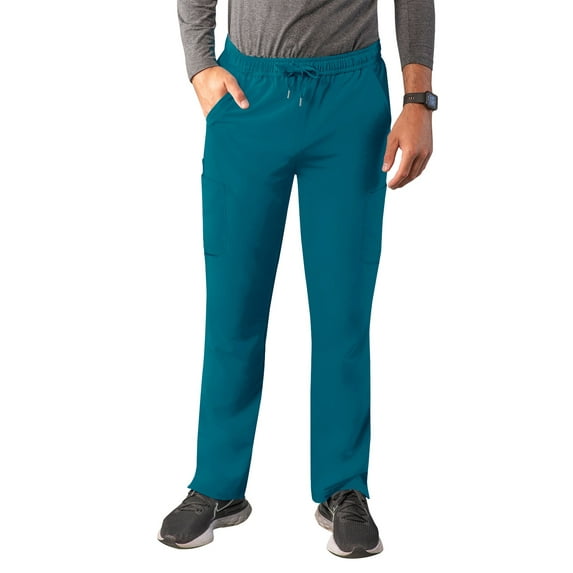Adar Addition Scrubs For Men - Slim Leg Cargo Drawstring Scrub Pants