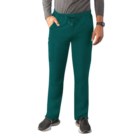 Adar Addition Scrubs For Men - Slim Leg Cargo Drawstring Scrub Pants