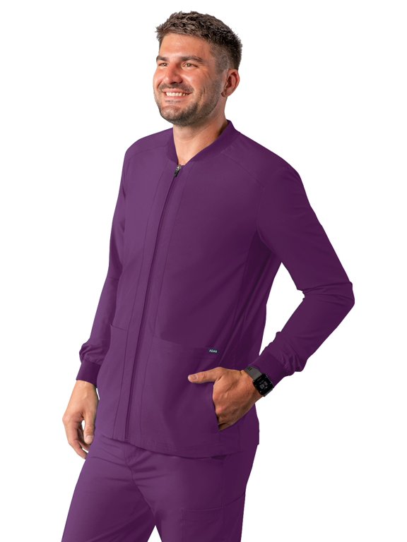 Addition Scrubs For Men - Zippered Bomber Scrub Jacket