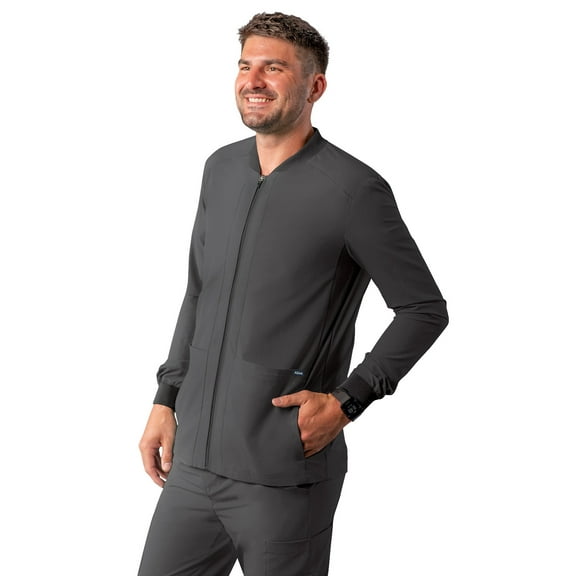 Adar Addition Scrubs For Men - Zippered Bomber Scrub Jacket