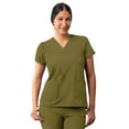 thumbnail image 1 of Adar Addition Scrubs For Women - Modern V-Neck Scrub Top - A6008 - Martini Olive - 3X, 1 of 7