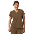 thumbnail image 1 of Adar Addition Scrubs For Women - Modern V-Neck Scrub Top - A6008 - Mocha Quartz - XS, 1 of 7