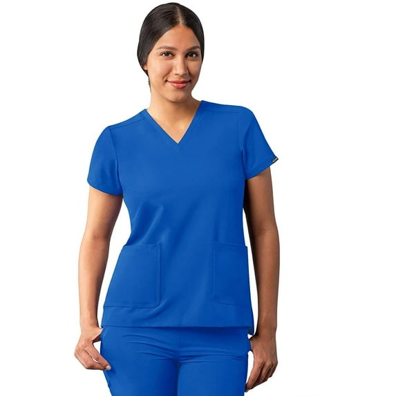 Adar Addition Scrubs For Women - Modern V-Neck Scrub Top