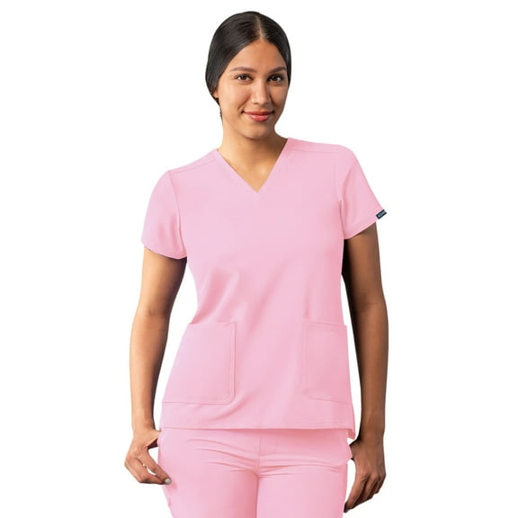 Adar Addition Scrubs For Women - Modern V-Neck Scrub Top