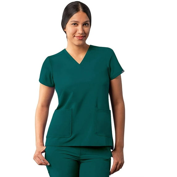 Adar Addition Scrubs For Women - Modern V-Neck Scrub Top