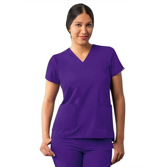 Adar Addition Scrubs For Women - Modern V-Neck Scrub Top