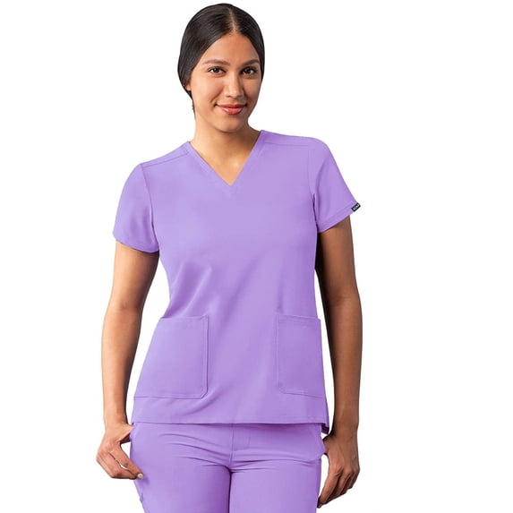 Adar Addition Scrubs For Women - Modern V-Neck Scrub Top
