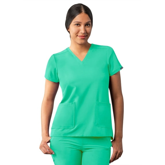 Adar Addition Scrubs For Women - Modern V-Neck Scrub Top