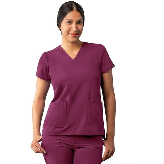 Adar Addition Scrubs For Women - Modern V-Neck Scrub Top