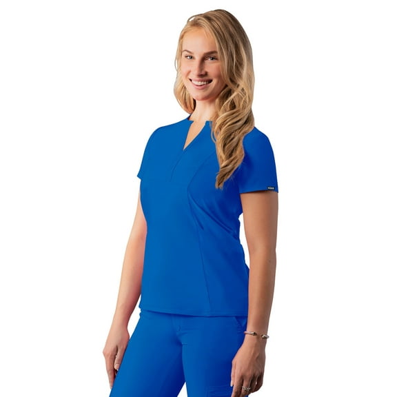 Adar Addition Scrubs For Women - Notched V-Neck Scrub Top