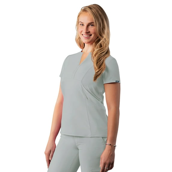 Adar Addition Scrubs For Women - Notched V-Neck Scrub Top