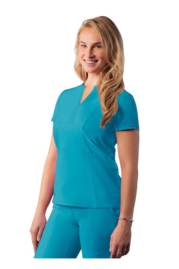 Addition Scrubs For Women - Notched V-Neck Scrub Top