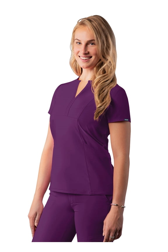 Addition Scrubs For Women - Notched V-Neck Scrub Top