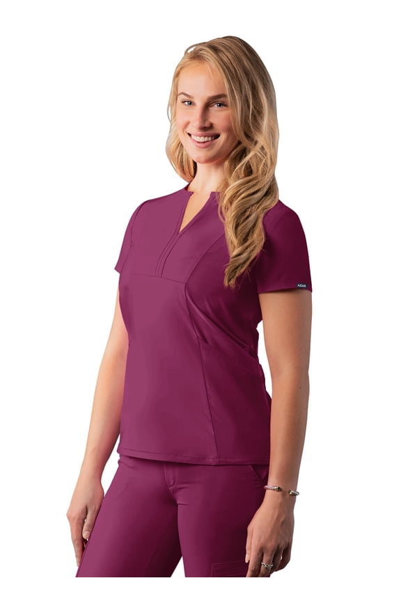 Addition Scrubs For Women - Notched V-Neck Scrub Top