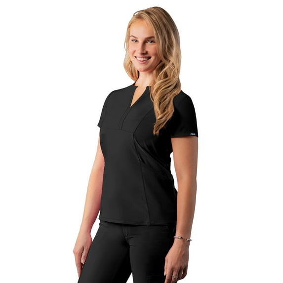 Adar Addition Scrubs For Women - Notched V-Neck Scrub Top