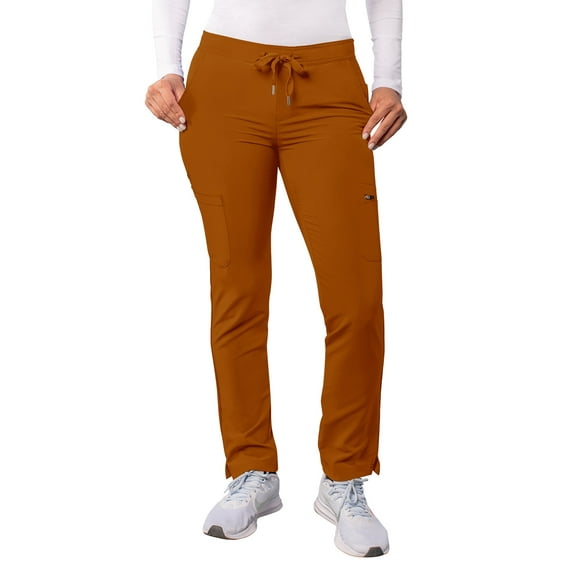 Adar Addition Scrubs For Women - Skinny Leg Cargo Drawstring Scrub Pants - A6104P - Caramel - 3X