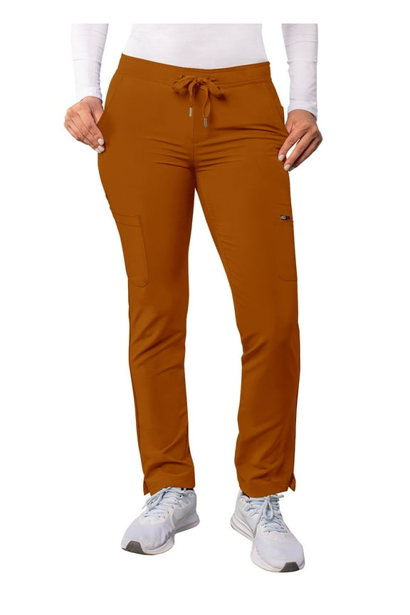 Addition Scrubs For Women - Skinny Leg Cargo Drawstring Scrub Pants - A6104P - Caramel - S