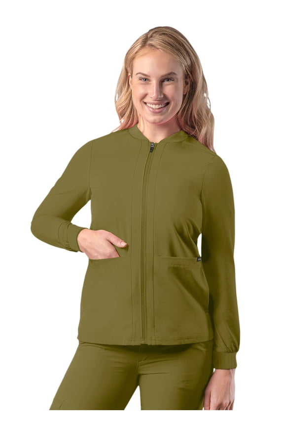 Addition Scrubs For Women - Zippered Bomber Scrub Jacket